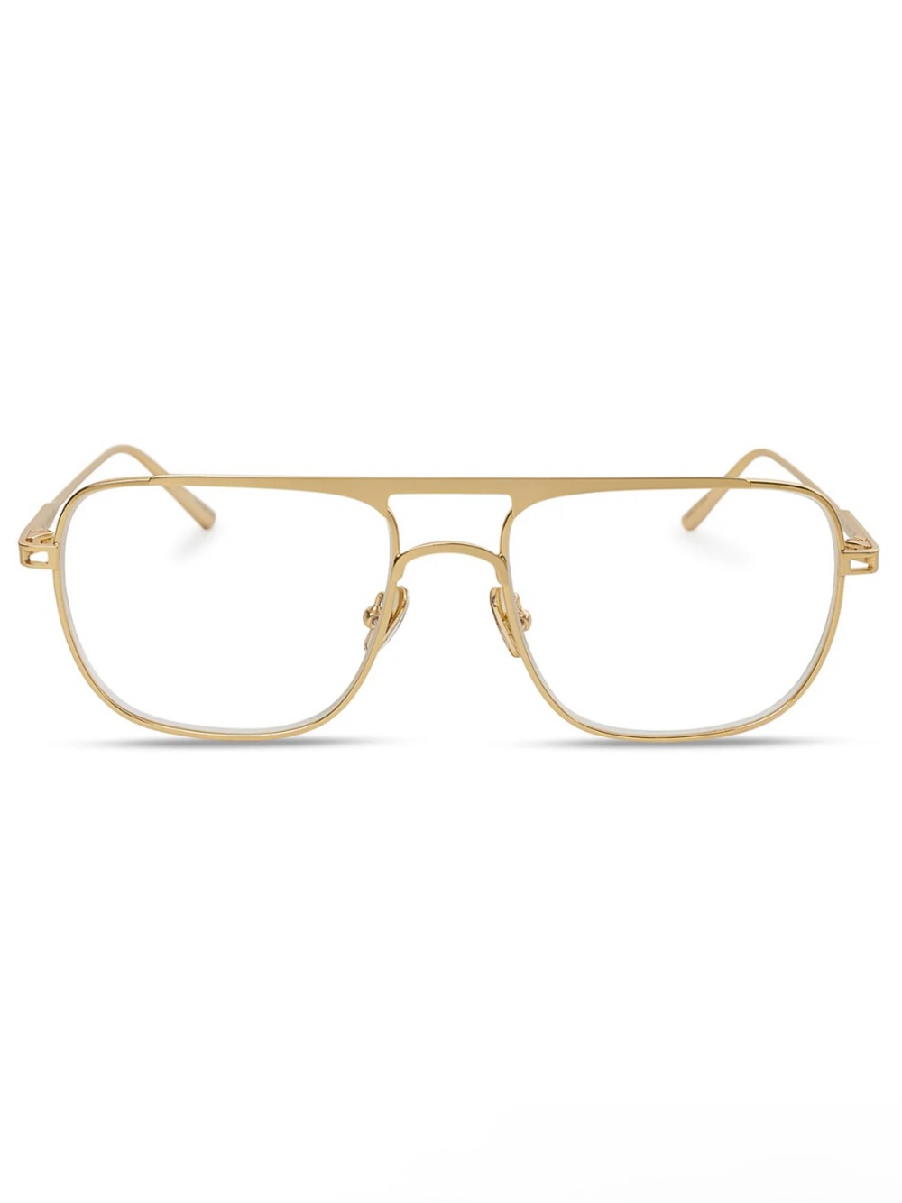 Women’s Gold Metal Square-Frame Sunglasses